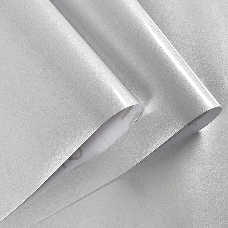 Waterproof Easy to Clean Pvc Vinyl Glitter Grey Peel and Stick Wall Paper Self Adhesive Glossy Wallpaper for Kitchen detail 1