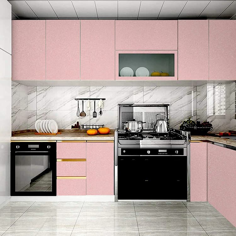 Waterproof Easy to Clean Pvc Vinyl Glitter Grey Peel and Stick Wall Paper Self Adhesive Glossy Wallpaper for Kitchen detail 5