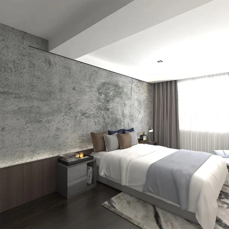 Grey Concrete Peel and Stick Wall Paper Self Adhesive Contact Paper Wall Covering Wallpaper Cabinet Shelf Liner Vinyl Film detail 4