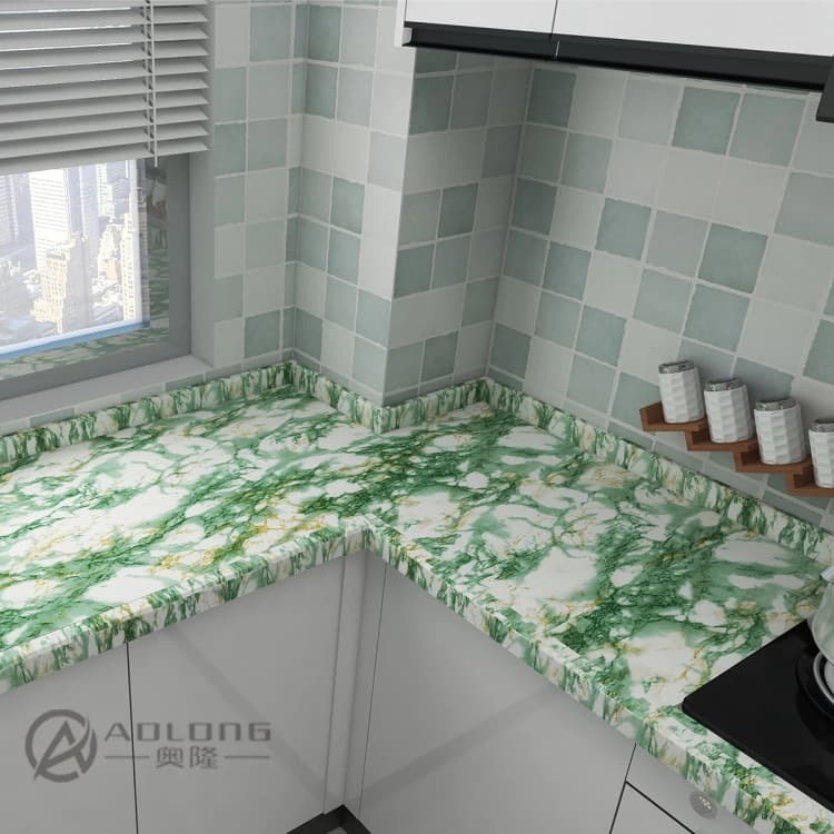 Waterproof Removable Marble Self Adhesive Wallpaper Pvc Vinyl Film for Home Decoration Kitchen Countertop Cabinet Renovation detail 2