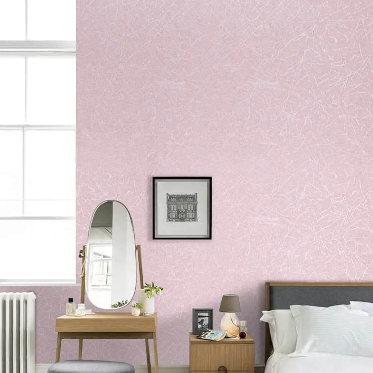 Chinese Manufacturers Pink 3D Embossed Silk Wall Paper Pvc Self-Adhesive Waterproof Wallpaper Sticker detail 1