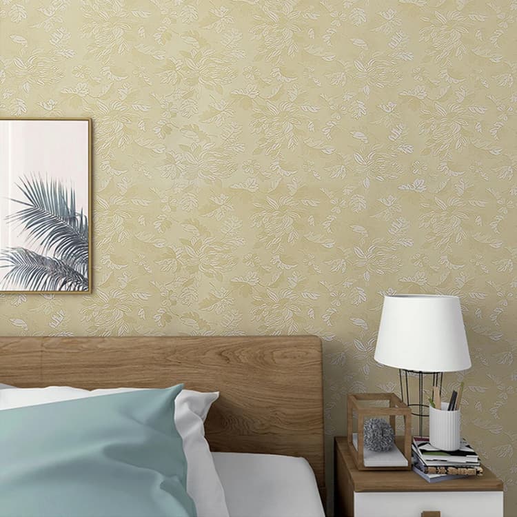 Stocks 61Cm*5M Elegant Luxury Gold India Damask 3D Deep Embossed Self Adhesive Wallpaper Roll for Sitting Room Bedroom detail 3
