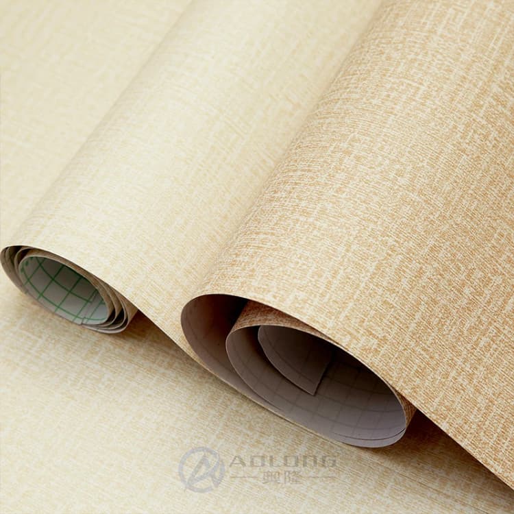 Pvc Linen Waterproof Removable Wall Paper Fireplace Bathroom Kitchen Backsplash Door Counter Top Liners Self Adhesive Wallpaper detail 3