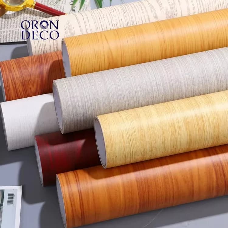 COWINLIFE DECO Self-Adhesive Peel Stick Wallpaper Rolls High Quality PVC Vinyl Wood Texture Modern for Waterproof Living Room Home