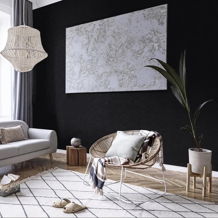 COWINLIFE DECO Matte Black Wallpaper Peel and Stick Vinyl Wall Paper Self Adhesive Solid Colour Wall Sticker for Kitchen Cabinets detail 4