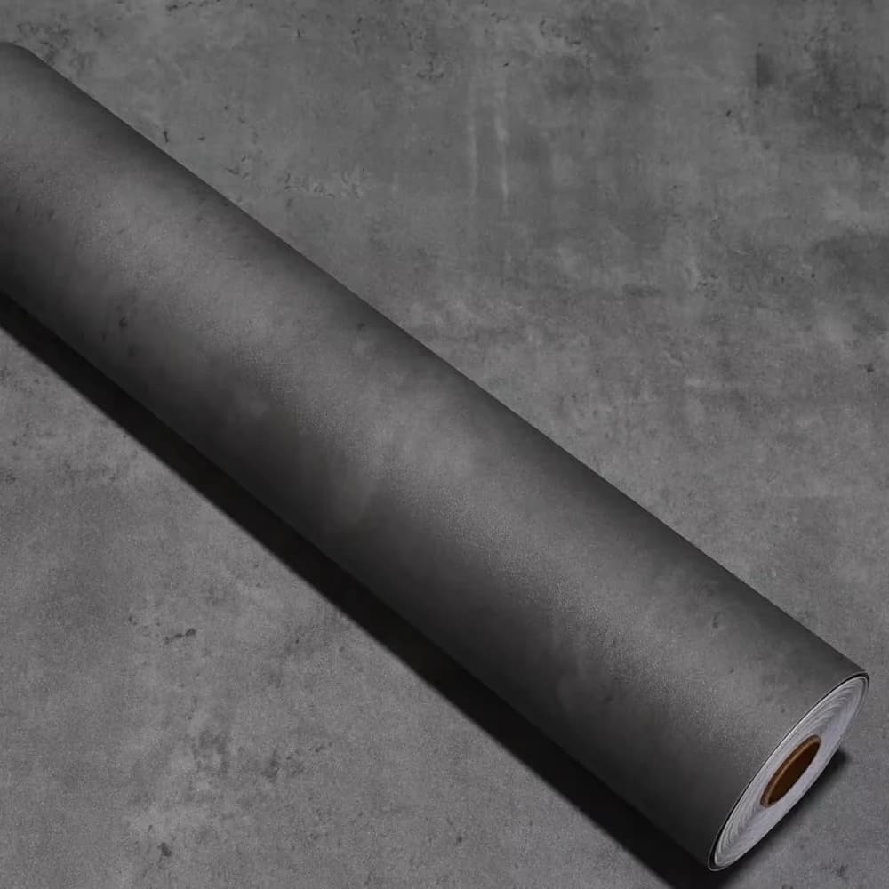 COWINLIFE DECO Dark Concrete Cement Gray Wallpaper Texture Self-Adhesive Waterpoof Modern Industrial Peel and Stick for Gym Cafe