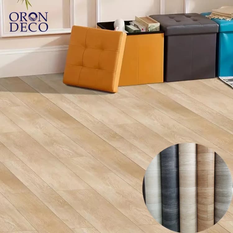 COWINLIFE DECO Modern 3D Self-Adhesive PVC Vinyls Luxury Wood Flooring Sticker for Bathroom & Living Room Waterproof Wear Resistance detail 1