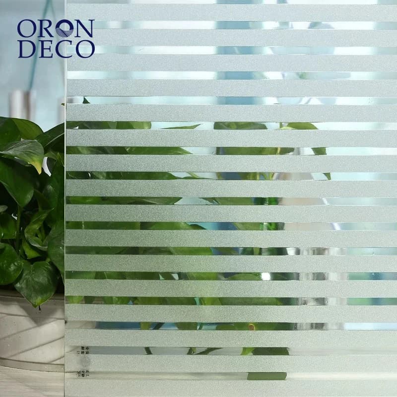 COWINLIFE Modern Style DECO Window Privacy Glass PET Electrostatic Film Sunscreen Window Cover for Home Office Bathroom Outdoor
