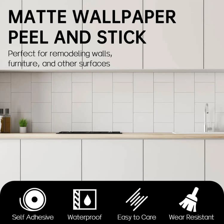 COWINLIFE DECO Luxury Matte Wallpaper Modern Design Self-Adhesive Vinyl Peel & Stick Wallpapers for Living Room Waterproof detail 6