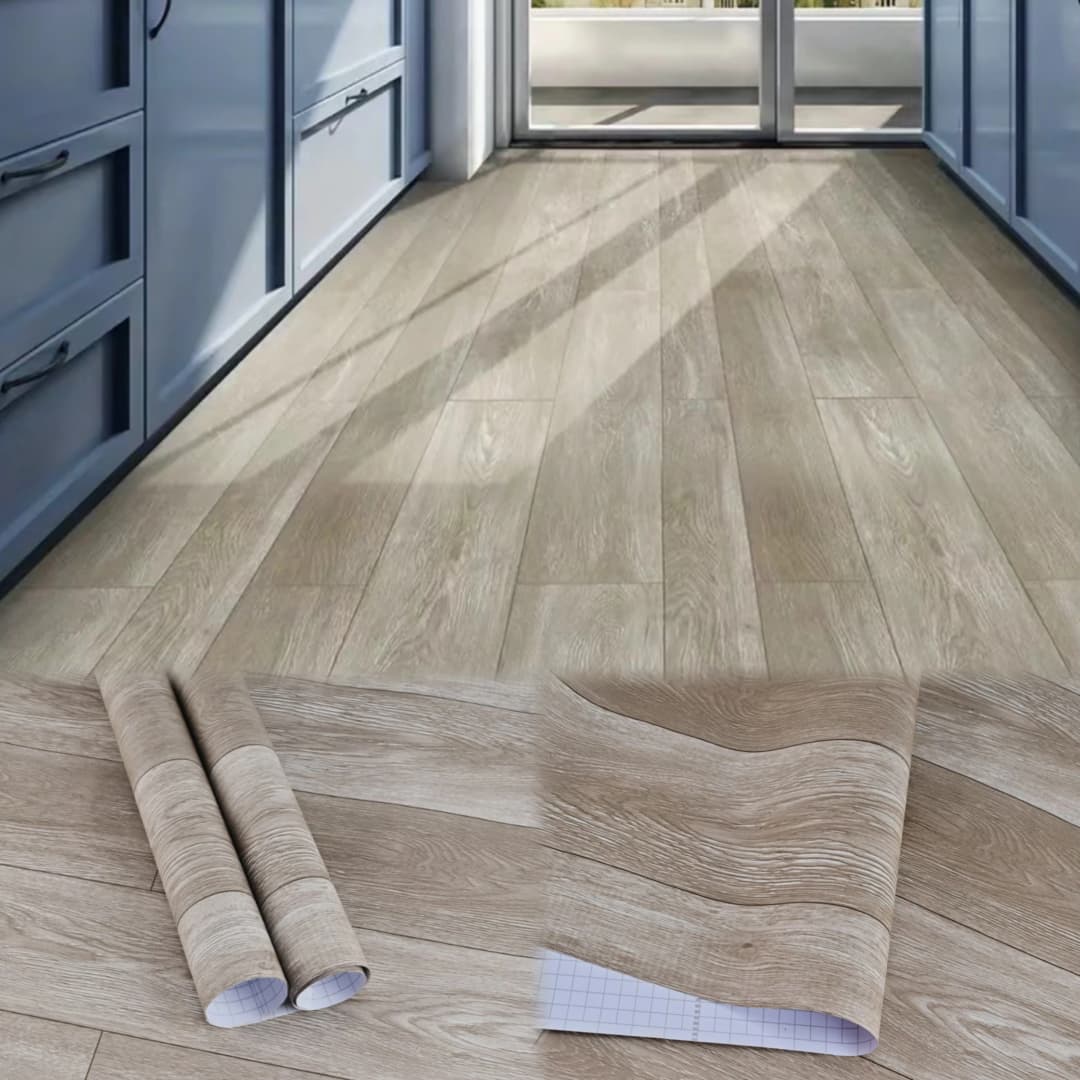 COWINLIFE DECO Luxury Vinyl Wood Floor Sticker Wallpaper Wear Resistant Self-Adhesive Peel Stick Kitchen Waterproof for Living Room