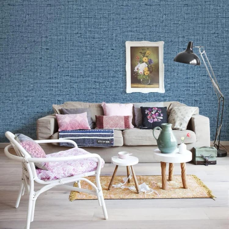 COWINLIFE DECO Modern Linen Textured Wallpaper Self-Adhesive Vinyl PVC for Bedroom Walls Cabinets Removable Fabric Wallpaper detail 2