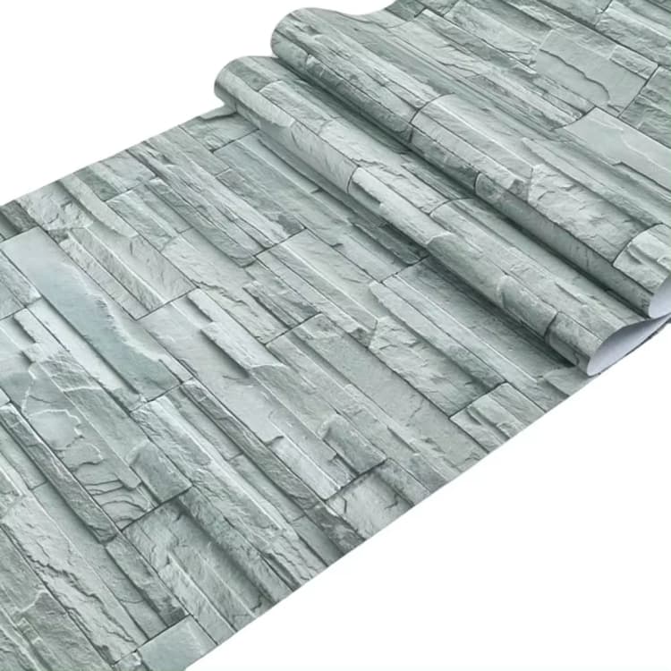 COWINLIFE DECO Modern 3D Brick Stone PVC Waterproof Peel Stick Self-Adhesive Wallpaper Roll Factory Direct Wall Panels for Room detail 2