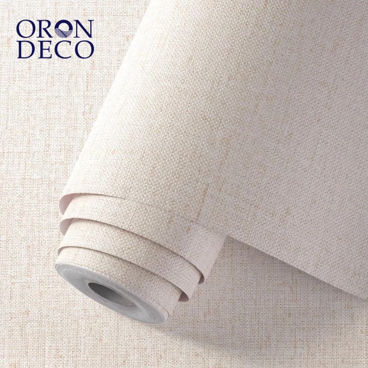 COWINLIFE DECO Best Selling Peel and Stick Self Adhesive Wallpaper Textured Surface Fabric Linen Wall Paper Vinyl for Walls Cabinet detail 1