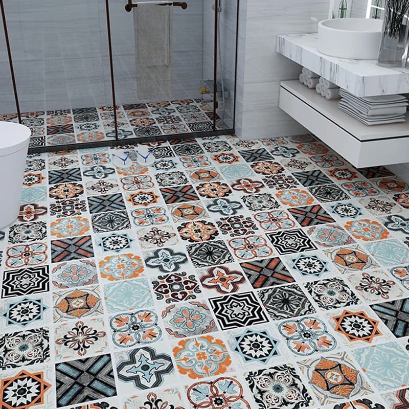 60CM*5M Waterproof 3D Floor Paper European Pvc Peel and Stick Epoxy Floor Wallpaper Self Adhesive Painting Floor Paper