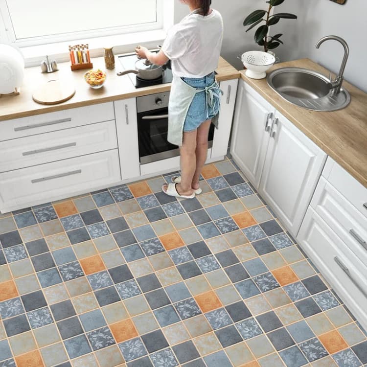 60CM*5M Waterproof 3D Floor Paper European Pvc Peel and Stick Epoxy Floor Wallpaper Self Adhesive Painting Floor Paper detail 5