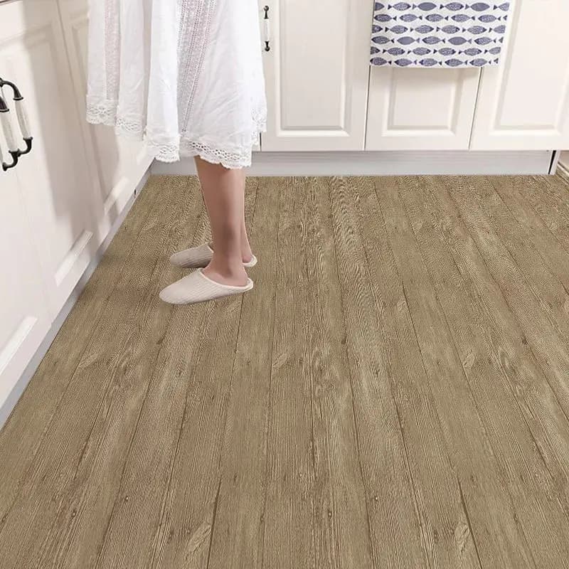 60Cm*5M Waterproof PVC Self Adhesive Wood Texture All Floor Sticker Wallpaper Flooring for Kitchen Bathroom Floor