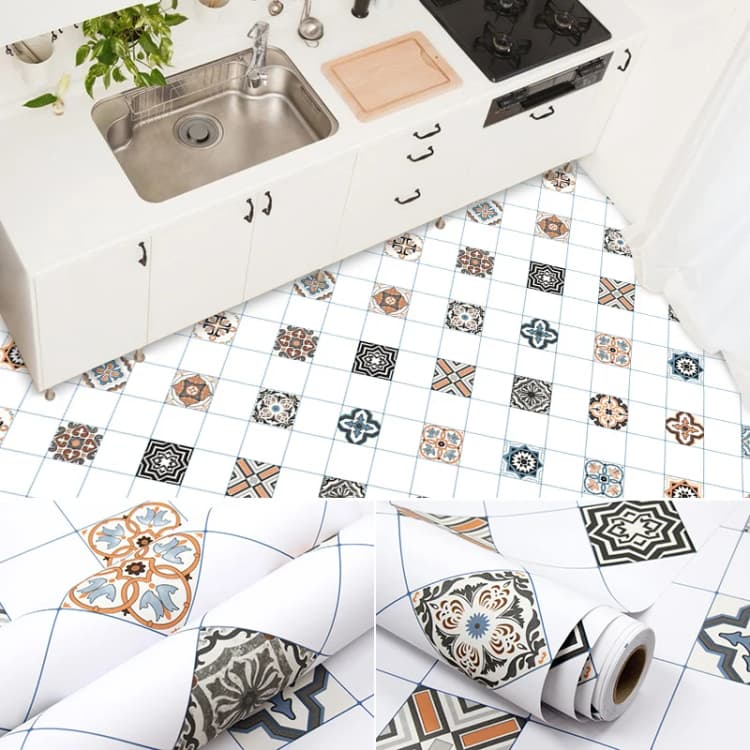 Original Design Thicken Pvc Vinyl Waterproof Kitchen Bathroom 3D Floor Sticker Tile Self Adhesive Floor Paper Film Wallpaper detail 8