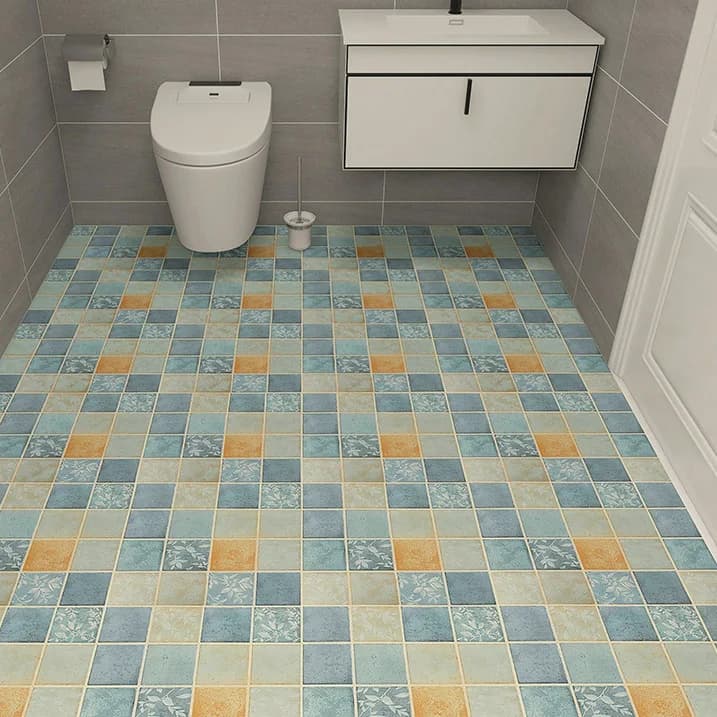 Modern  Self-Adhesive Wallpaper Floor Tiles Paper Home Decoration Waterproof Antiskid  Pvc Floor Paper detail 2