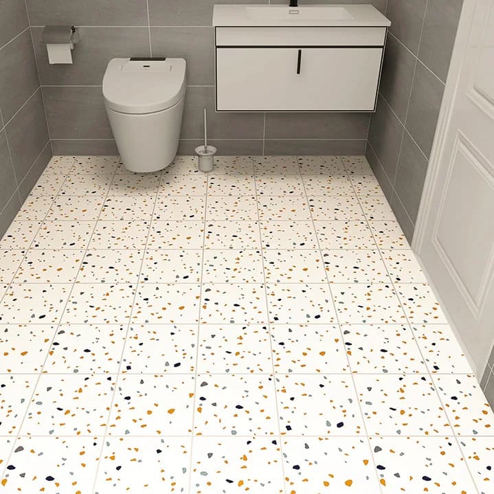 Modern  Self-Adhesive Wallpaper Floor Tiles Paper Home Decoration Waterproof Antiskid  Pvc Floor Paper detail 4