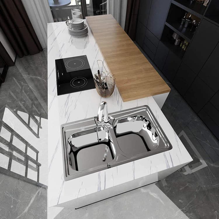 COWINLIFE DECO 3D White PVC Vinyl Marble Sticker Wallpaper Peel and Stick Self Adhesive Waterproof Wallpaper for Cabinet Kitchen detail 4