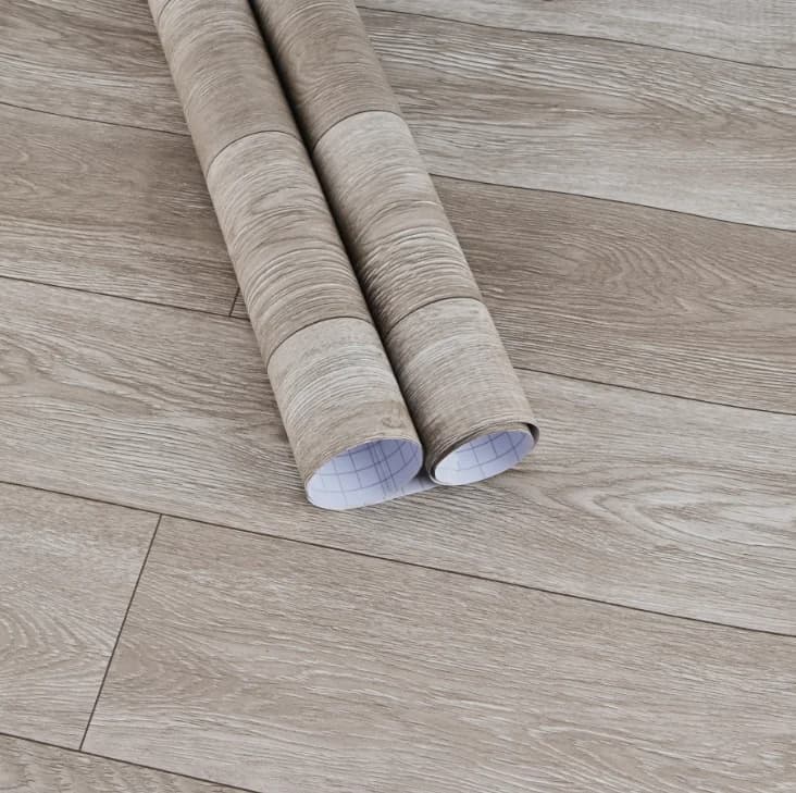 COWINLIFE New Waterproof Self Adhesive Peel and Stick Luxury Vinyl Plastic Flooring Wood Floor Sticker Wallpaper for Kitchen