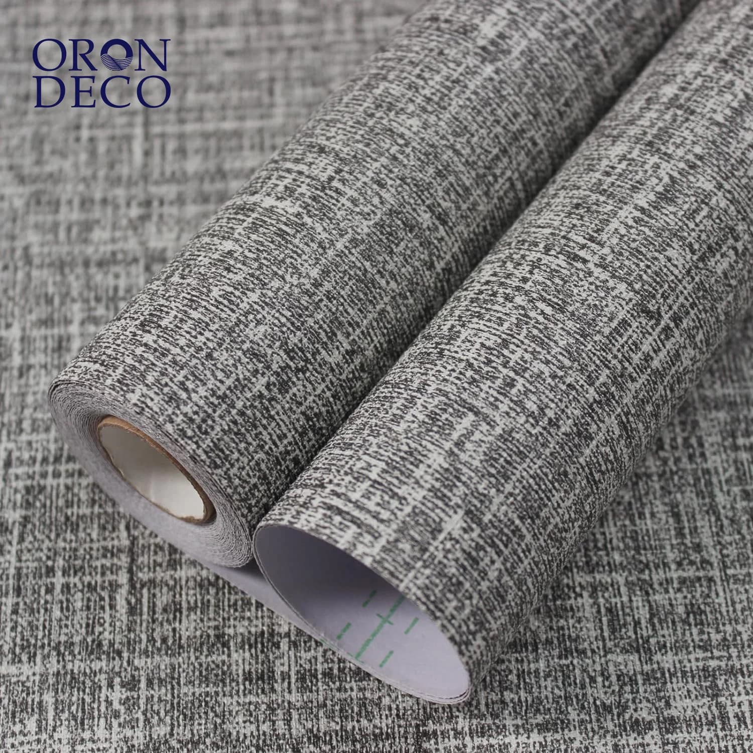 COWINLIFE DECO Self-Adhesive Linen Wallpaper Textured Fabric Designs Faux Grasscloth Peel Stick Wall Sticker Removable Wall Panels