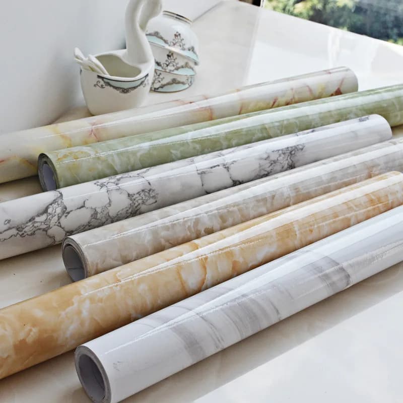 COWINLIFE DECO Self-Adhesive Marble Sticker Modern 3D Waterproof PVC Wall Paper for Kitchen & Bathroom Hot Selling Home Decor