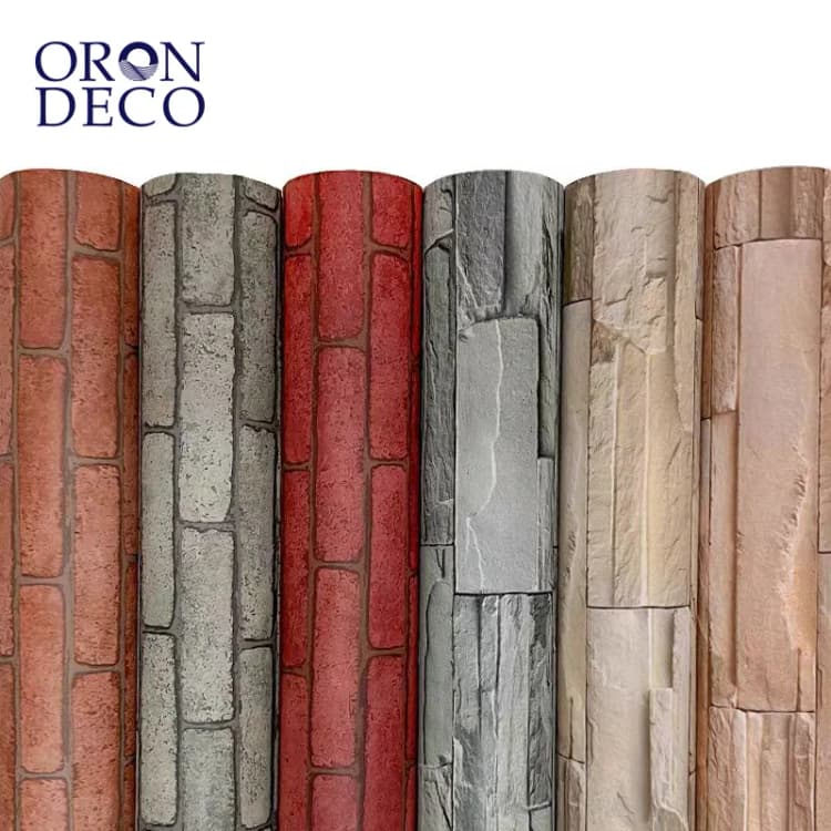 COWINLIFE DECO 3D Modern Style Waterproof Self-Adhesive Brick Wallpaper Roll Removable for Living Room Courtyard Wall Decoration detail 1