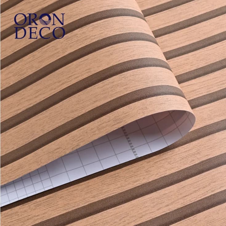 COWINLIFE DECO Waterproof 3D Wood Texture Wallpaper Peel and Stick Self Adhesive PVC Vinyl Wall Stickers for Bedroom Bathroom Wall detail 1