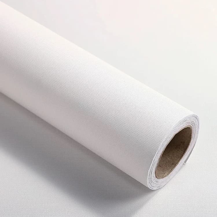 COWINLIFE DECO Modern White Solid PVC Vinyl Wallpaper With Texture Peel and Stick Self-Adhesive Waterproof Wall Paper for Wall Decor detail 2
