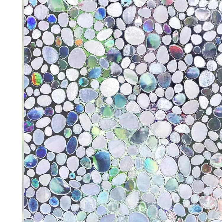 COWINLIFE Cheap 3d Floral Electrostatic Film Static Sticker Frosted Film for Window Glass Privacy Film for Bathroom detail 1