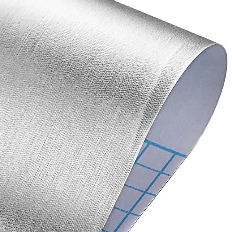 Silver Metallic Stainless Steel Contact Paper for Refrigerators and Other Furniture, Self-adhesive Vinyl Film Wallpaper Stickers detail 1