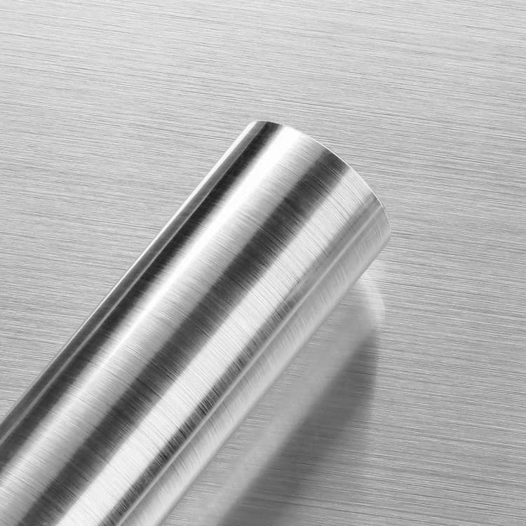 COWINLIFE Silver Brushed Stainless Steel Contact Paper for Countertop Metallic Silver Peel and Stick Wallpaper Kitchen Refrigerator detail 2