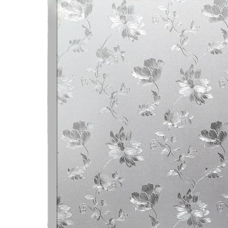 Wholesale Floral Cheap Electrostatic Film Static Sticker Frosted Film for Window Glass Privacy Film for Bathroom Office Hotel