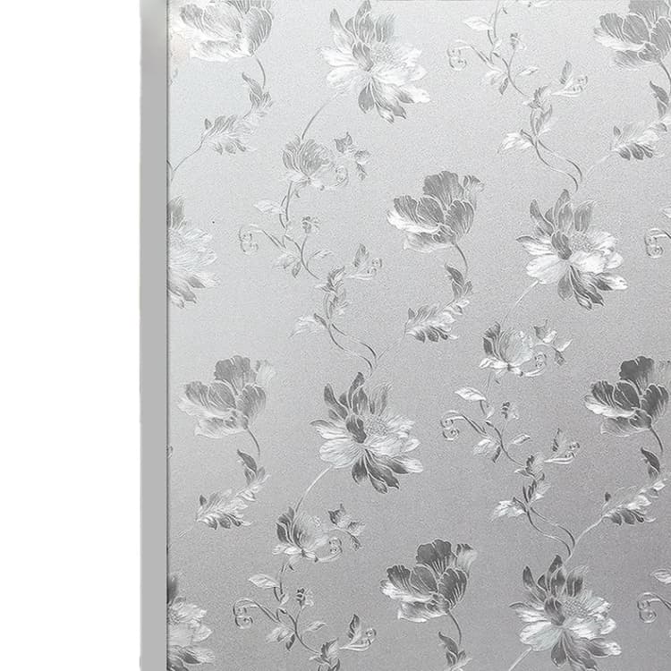 Wholesale Floral Cheap Electrostatic Film Static Sticker Frosted Film for Window Glass Privacy Film for Bathroom Office Hotel detail 1