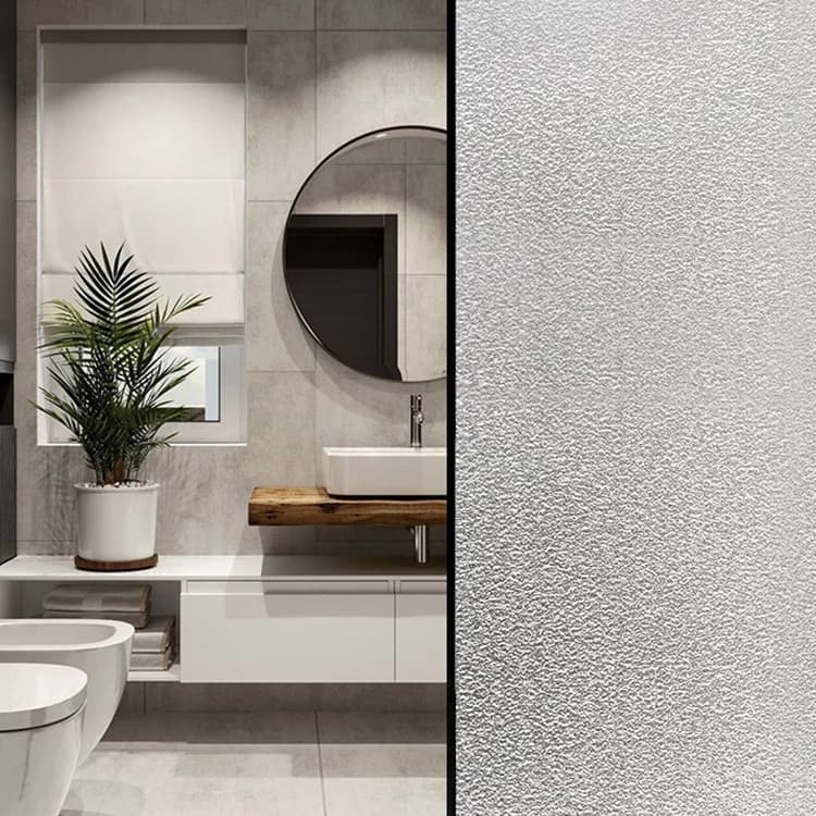 Privacy Vinyl Roll Glass Decorative Pvc Frosted Mylar Film Static Cling Self Adhesive Window Film for Bathroom Office Hotel detail 4