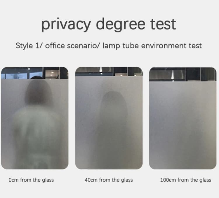 Privacy Vinyl Roll Glass Decorative Pvc Frosted Mylar Film Static Cling Self Adhesive Window Film for Bathroom Office Hotel detail 6