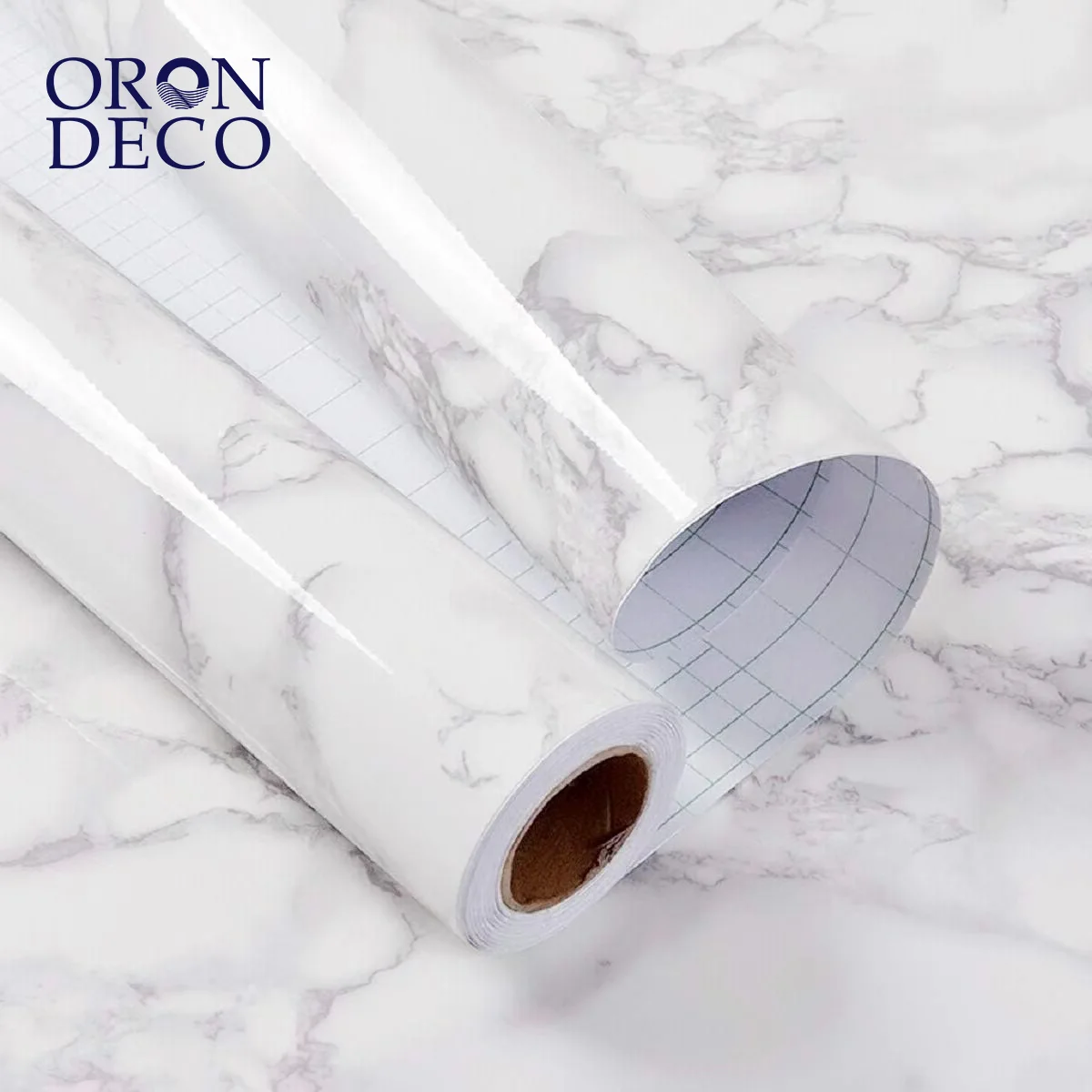COWINLIFE DECO Wholesale PVC Vinyl Kitchen Wall Panels Dark White Self-Adhesive Waterproof Peel and Stick Marble Wallpaper Sticker