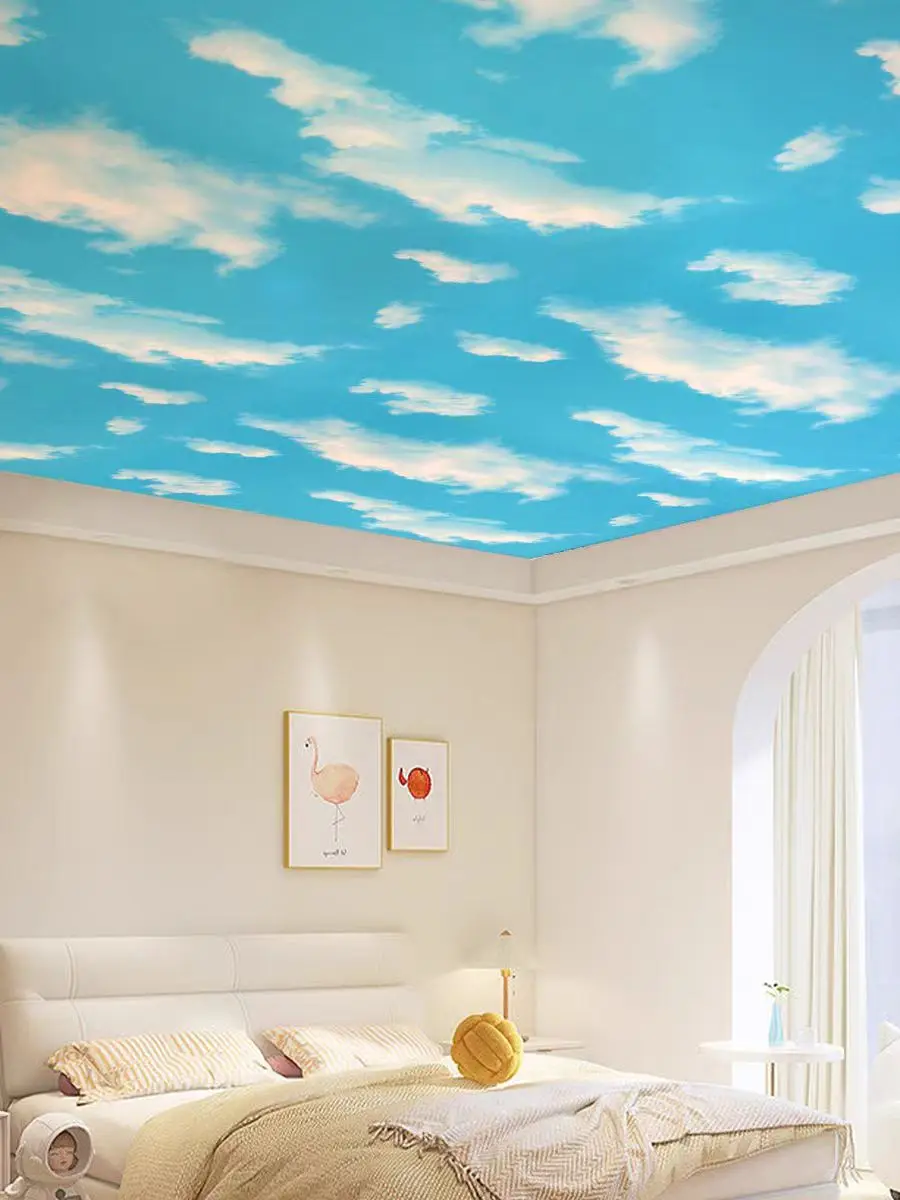 Cheap 3D Waterproof Latest Design Windows Blue Sky Peel and Stick Self Adhesive Wallpaper for Home Decoration Bedroom detail 5