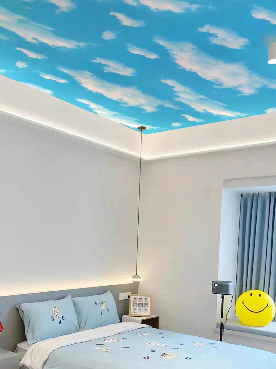 Cheap 3D Waterproof Latest Design Windows Blue Sky Peel and Stick Self Adhesive Wallpaper for Home Decoration Bedroom detail 6