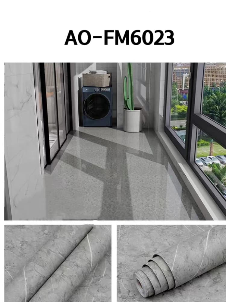High Quality Floor Marble Stickers Vinyl Self Adhesive Floor Papers Wallpaper PVC Peel and Stick Floor for Kitchen detail 3