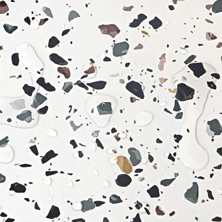 Glossy Terrazzo Contact Paper Peel and Stick White Marble Wall Paper Waterproof Self Adhesive Removable Wallpaper for Kitchen detail 6