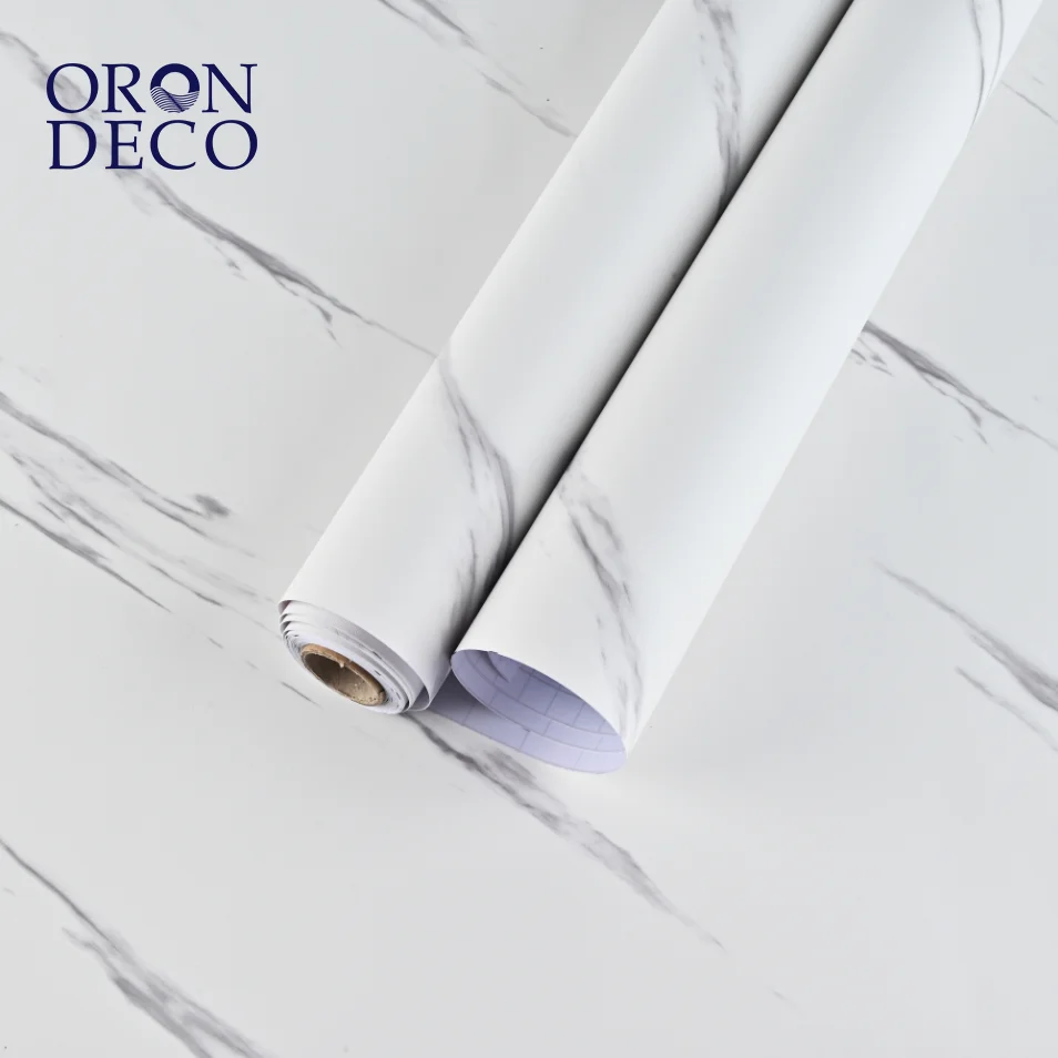 COWINLIFE DECO High Quality Self-Adhesive Marble Vinyl Wallpaper Sticker Waterproof Peel and Stick Floor Tiles Plastic Flooring