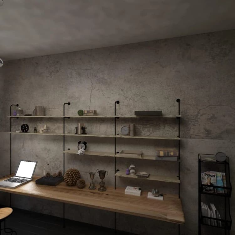 Cheap Industrial Style Matte Vinyl Cement Wallpaper Beige Grey Cement Concrete Contact Paper Self Adhesive Removable Wall Paper detail 2