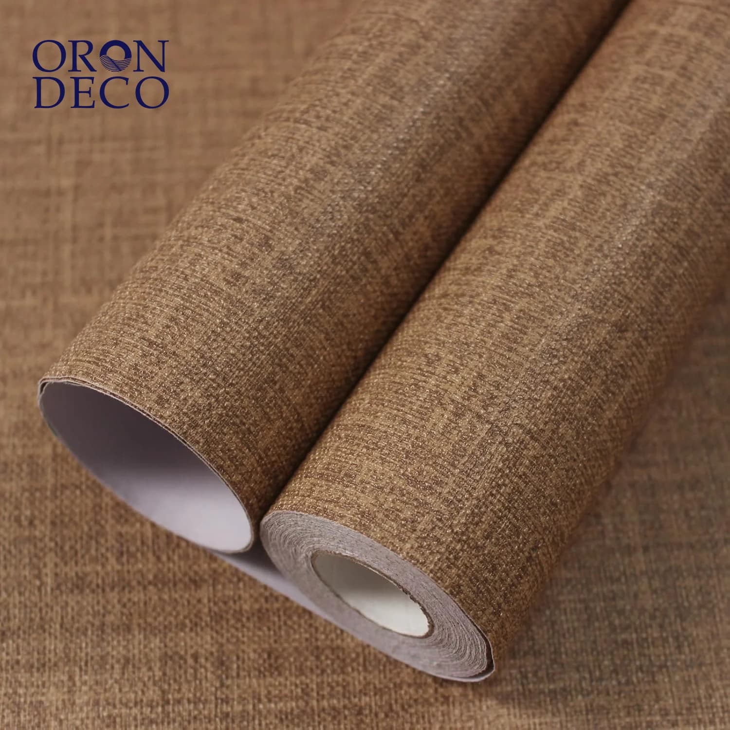 COWINLIFE DECO Self-Adhesive PVC Wall Sticker Grasscloth Peel Stick Wallpaper Textured Faux Linen Fabric Vinyl Wallpaper