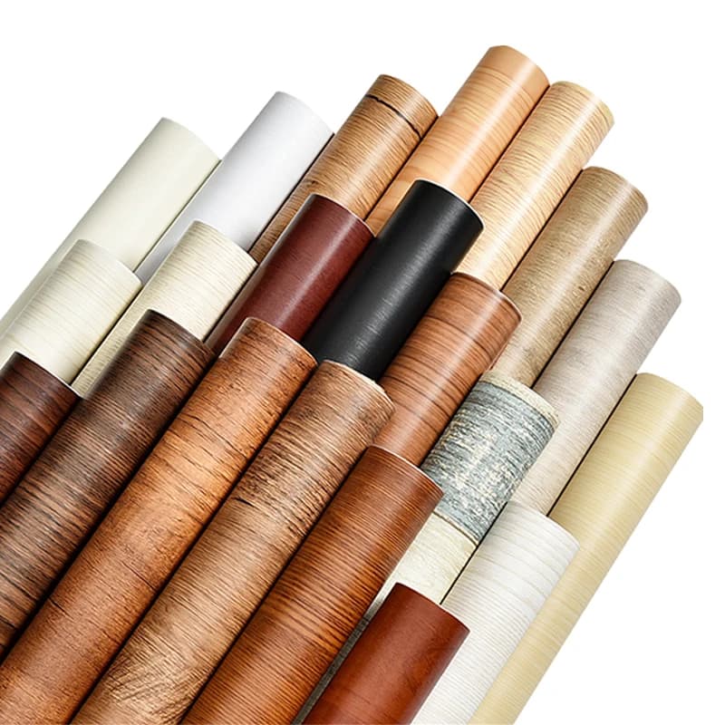 Classic Natural Wood Texture Wallpaper Home Decoration Pvc Vinyl Self Adhesive Peel and Stick Wallpaper Roll for Doors Furniture
