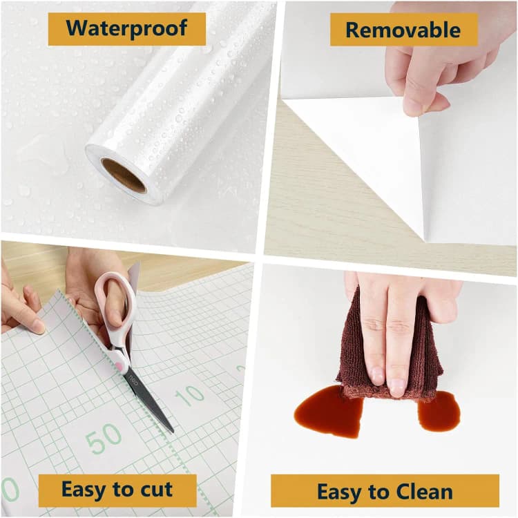 COWINLIFE DECO Modern White Color PVC Glitter Bathroom Wallpaper Glossy Self-Adhesive Peel and Stick Waterproof for Kitchen Use detail 6