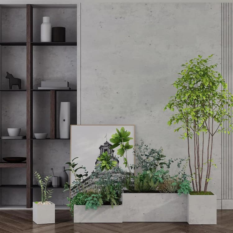 COWINLIFE Waterproof Light Gray Vinyl Textured Peel and Stick Wallpaper Concrete Cement Wall Sticker Wall Paper for Bedroom detail 3