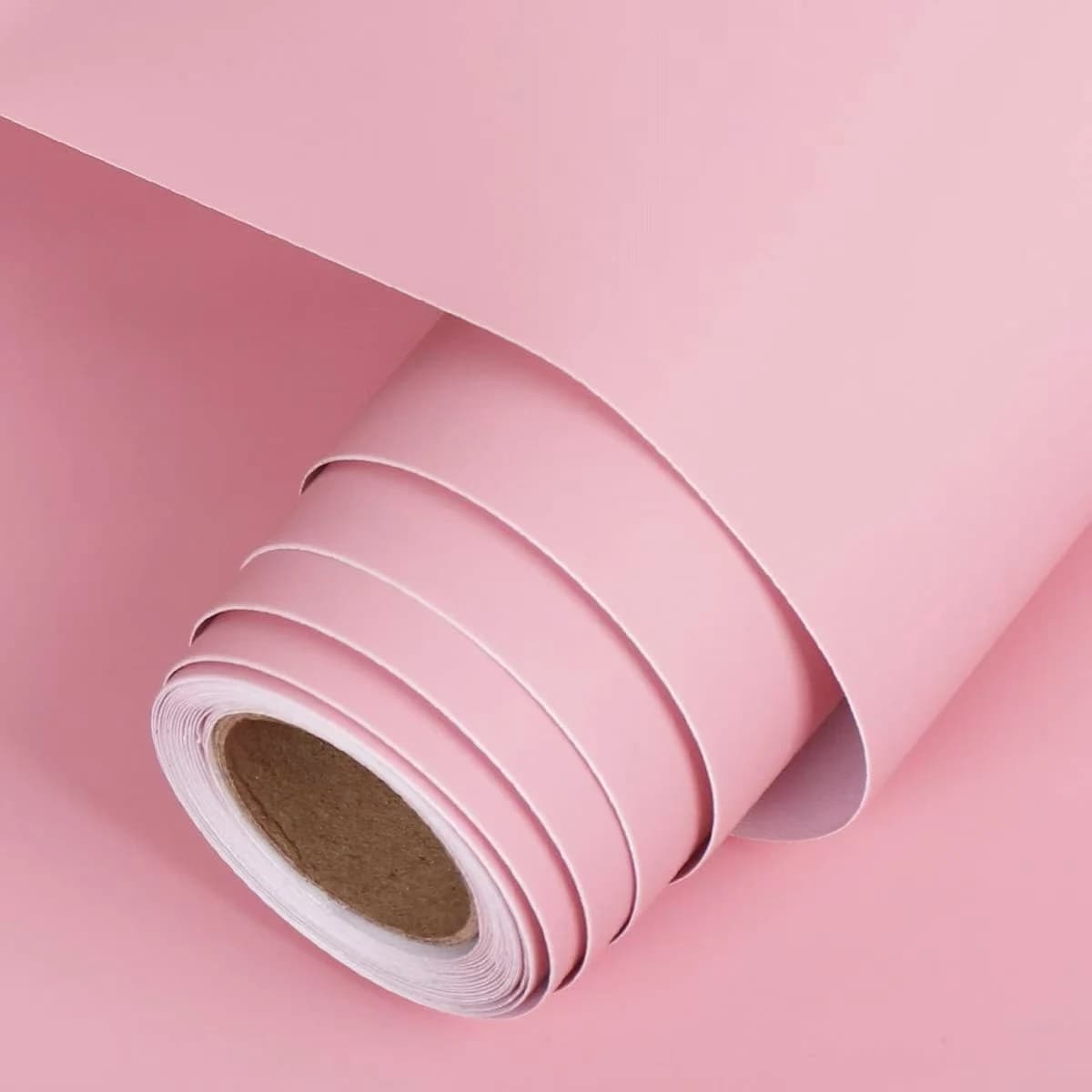 COWINLIFE DECO Solid Pink Wallpaper Peel and Stick PVC Self Adhesive Thick Waterproof Removable Wall Paper for Home Decoration