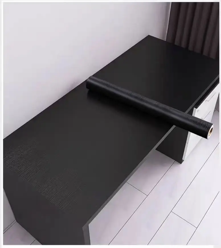 COWINLIFE DECO High Quality Textured Black Wood Sticker Home Decoration Wallpaper Peel and Stick Waterproof Self Adhesive Wall Paper detail 3